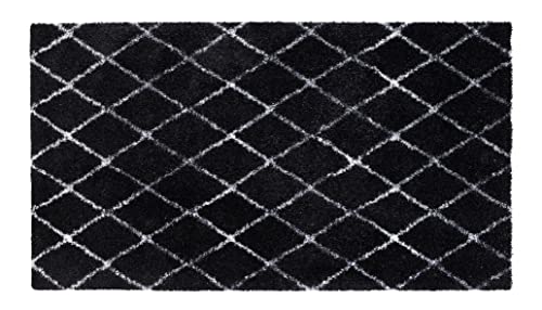 Hamat - Waschbarer Teppich Lima - Berber Schwarz - 67 x 120 cm von Hamat