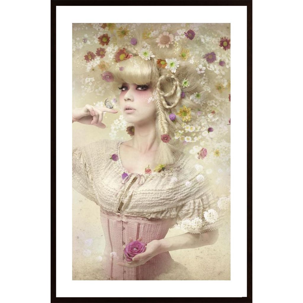 Girl Of The Flower Garden Poster von Hambedo