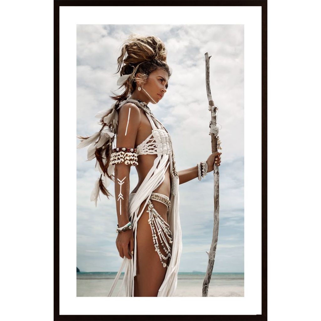 Woman At Beach Poster von Hambedo