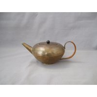 Art Deco Teekanne Messing Vintage Gießkanne von HamburgVintage