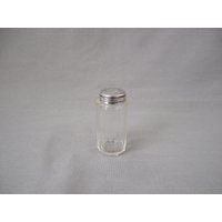 Kleines Gewürzglas Vorratsglas Glas Metall Silber Monogramm Bb Antik Vintage Glasgefäß Mit Deckel Eitelkeitsglas Flakon von HamburgVintage