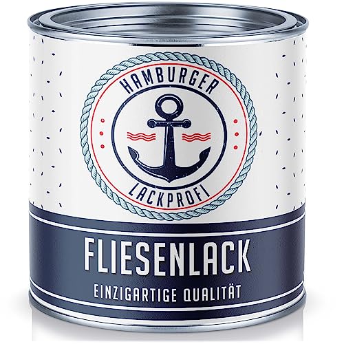 Fliesenlack GLÄNZEND Mausgrau RAL 7005 Grau Fliesenfarbe im SET // Hamburger Lack-Profi (5 L) von Hamburger Lack-Profi