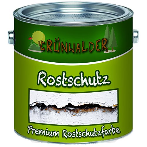 Grünwalder Rostschutz-Grundierung premium Rostschutzfarbe - pigmentierter Farb-Anstrich, leichte Verarbeitung & Wetterbeständig in Hell-Grau und Rot-Braun (1 L, Hellgrau) von Hamburger Lack-Profi