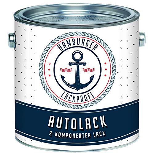 Hamburger Lack-Profi 2K Autolack GLÄNZEND Gelbgrün RAL 6018 Grün im Set Decklack - Hochdeckend - Rostschützend - Kratz- und schlagfest (1 L) von Hamburger Lack-Profi