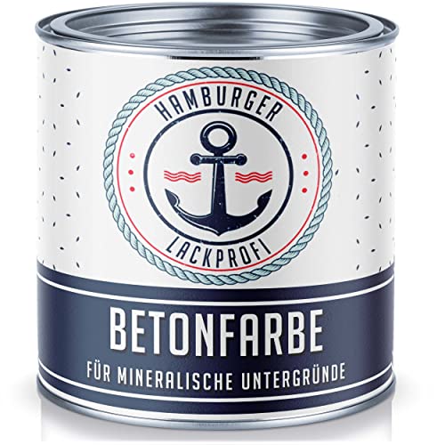 Hamburger Lack-Profi Betonfarbe SEIDENMATT Signalgelb RAL 1003 Gelb Bodenfarbe Bodenbeschichtung Betonbeschichtung Fassadenfarbe (1 L) von Hamburger Lack-Profi