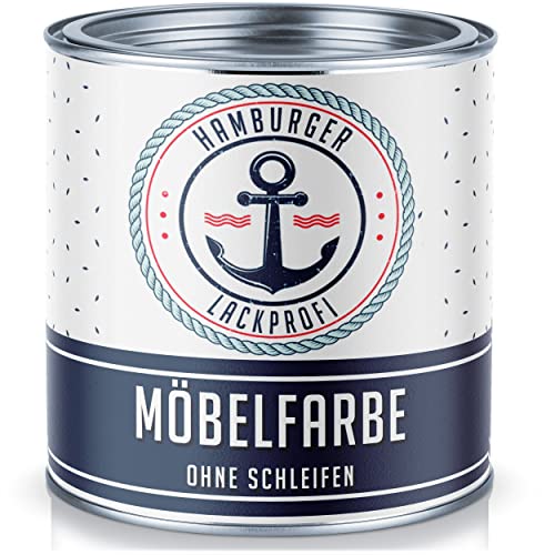 Hamburger Lack-Profi Möbelfarbe SEIDENMATT Azurblau RAL 5009 Blau Möbellack ohne schleifen für Holz und Metall - für Innen & Außen (2,5 L) von Hamburger Lack-Profi