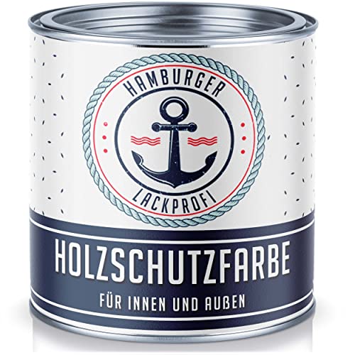 PU Holzschutzfarbe MATT Grünblau RAL 5001 Blau Hochwertige Wetterschutzfarbe Holzfarbe Holzlack - PU verstärkt, UV-beständig und Wetterbeständig - Hamburger Lack-Profi (2,5 L) von Hamburger Lack-Profi