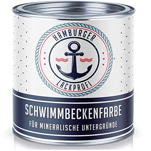 Schwimmbeckenfarbe SEIDENMATT Blaugrau RAL 7031 Grau für Beton Poolfarbe Schwimmbadfarbe Schwimmbeckenbeschichtung Unterwasserfarbe // Hamburger Lack-Profi (10 L) von Hamburger Lack-Profi