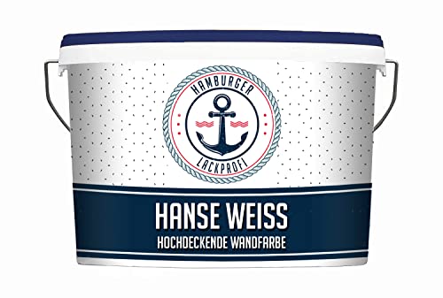 Hamburger Lack-Profi Universelle Wandfarbe MATT Weiß Hochdeckende Innenfarbe (5 L) von Hamburger Lack-Profi