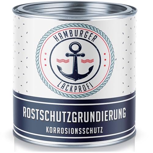 Rostschutz-Grundierung MATT Hellgrau Grau Rostschutz-Farbe für Metall // Hamburger Lack-Profi (1 L) von Hamburger Lack-Profi