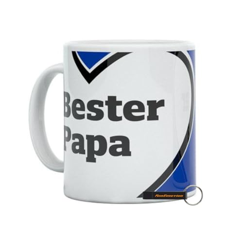 Hamburger SV HSV Tasse Bester Papa 300ml Keramik HSV Fanartikel + FanEmotion Flaschenöffner von Hamburger SV