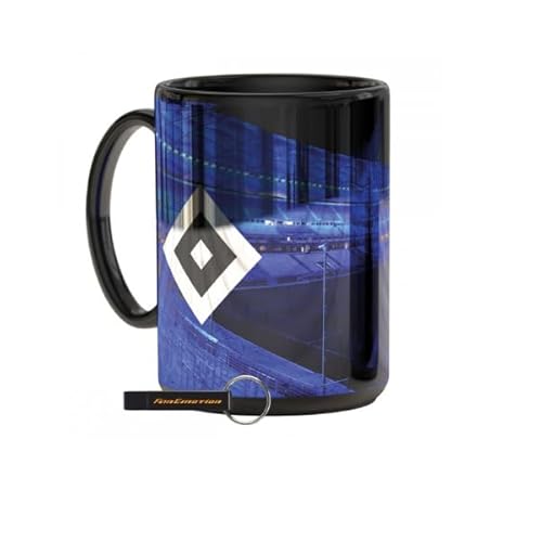 Hamburger SV HSV Tasse Metallic 300ml Keramik HSV Fanartikel + FanEmotion Flaschenöffner von Hamburger SV