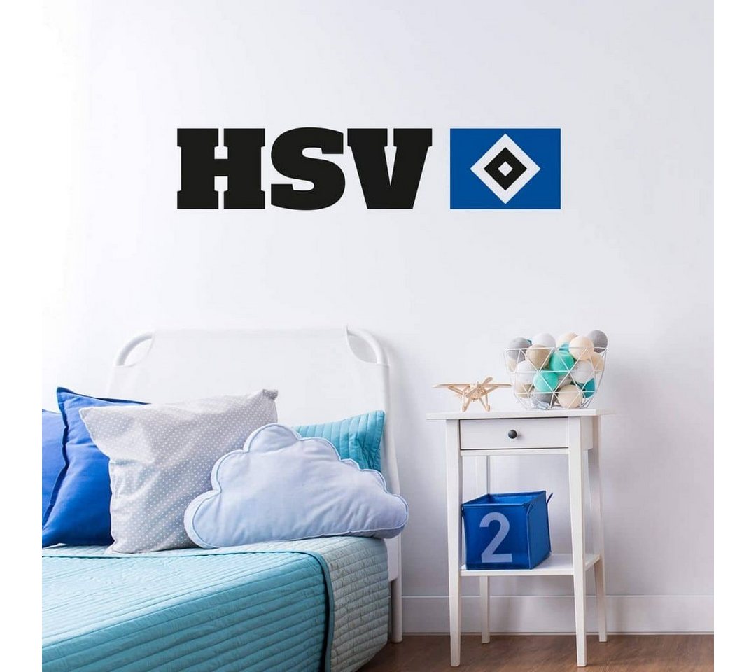 Hamburger SV Wandtattoo Fußball Wandtattoo Hamburger SV Bundesliga Fan Banner HSV Schriftzug, Wandbild selbstklebend, entfernbar von Hamburger SV