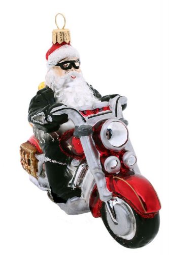 Hamburger Weihnachtskontor - Außergewöhnliche Weihnachtskugeln -Santa auf Motorrad von Hamburger Weihnachtskontor - GBR