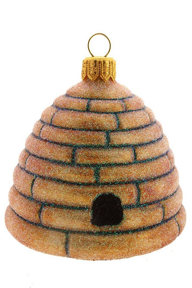 Hamburger Weihnachtskontor Christbaumschmuck Bienenkorb, Dekohänger - mundgeblasen - handdekoriert von Hamburger Weihnachtskontor