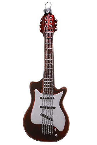 Hamburger Weihnachtskontor® - Christbaumschmuck - E-Gitarre weinrot-weiß von Hamburger Weihnachtskontor