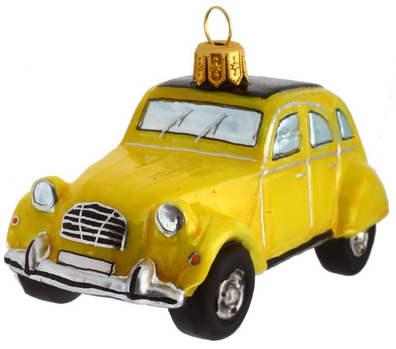 Hamburger Weihnachtskontor Christbaumschmuck Ente 2CV, Dekohänger - mundgeblasen - handdekoriert von Hamburger Weihnachtskontor