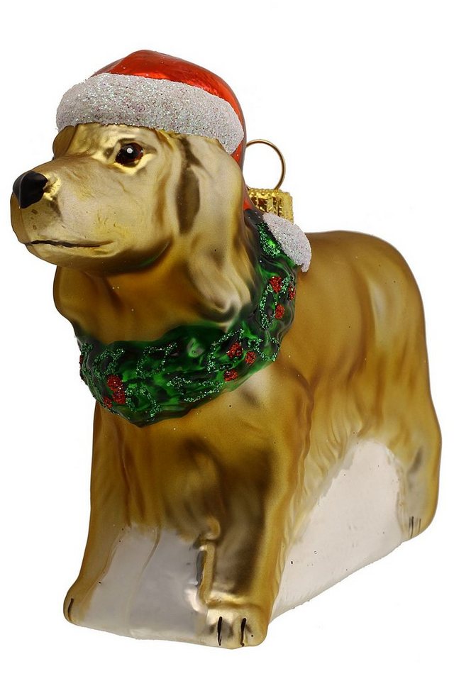 Hamburger Weihnachtskontor Christbaumschmuck Golden Retriever, mundgeblasen - handdekoriert von Hamburger Weihnachtskontor