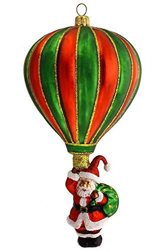 Hamburger Weihnachtskontor - Christbaumschmuck - Heißluftballon mit Santa von Hamburger Weihnachtskontor