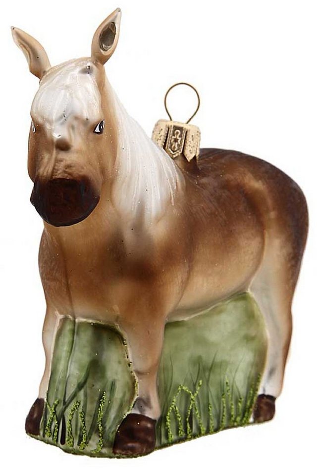Hamburger Weihnachtskontor Christbaumschmuck Pony, Dekohänger - mundgeblasen - handdekoriert von Hamburger Weihnachtskontor