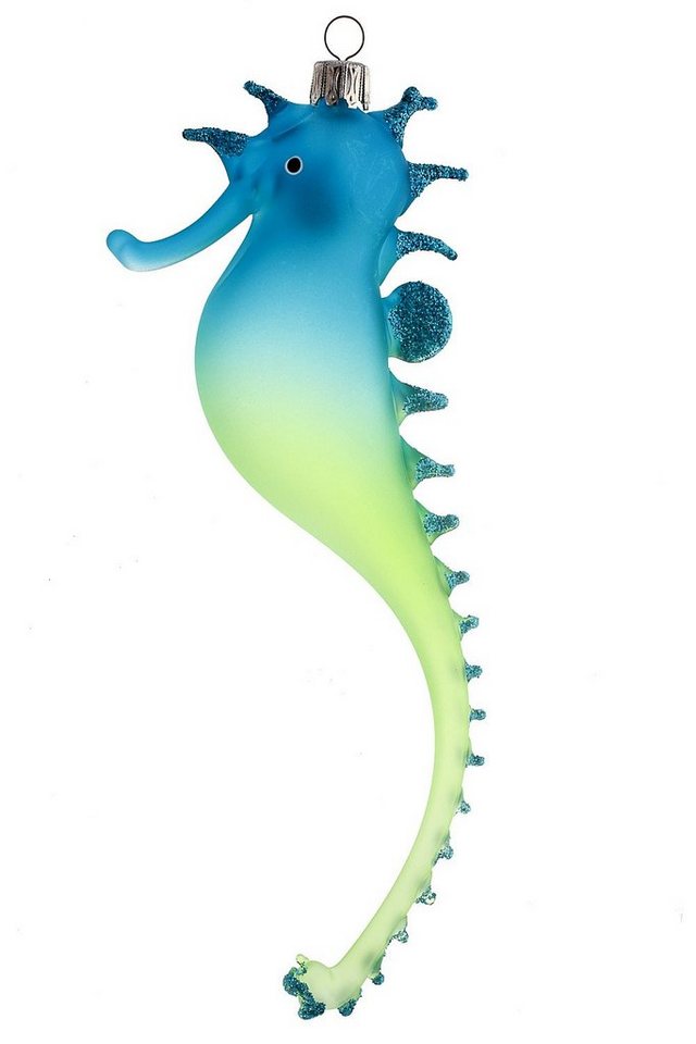 Hamburger Weihnachtskontor Christbaumschmuck Seepferdchen türkis matt, Dekohänger - mundgeblasen - handdekoriert Hamburger Weihnachtskontor Christbaumschmuck Seepferdchen türkis matt, Dekohänger - mundgeblasen - handdekoriert von Hamburger Weihnachtskontor