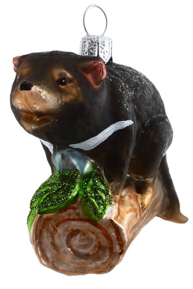 Hamburger Weihnachtskontor Christbaumschmuck Tasmanischer Teufel, Dekohänger - mundgeblasen - handdekoriert von Hamburger Weihnachtskontor