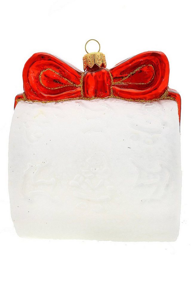 Hamburger Weihnachtskontor Christbaumschmuck Toilettenpapier mit Schleife, Dekohänger - mundgeblasen - handdekoriert von Hamburger Weihnachtskontor