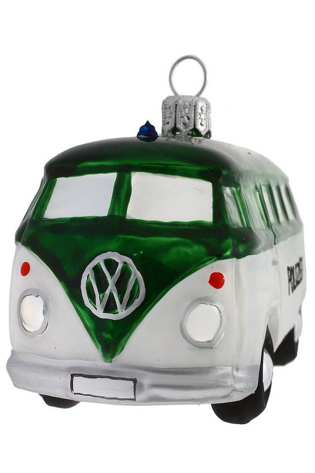 Hamburger Weihnachtskontor Christbaumschmuck VW-Bus Polizei, Dekohänger - mundgeblasen - handdekoriert von Hamburger Weihnachtskontor