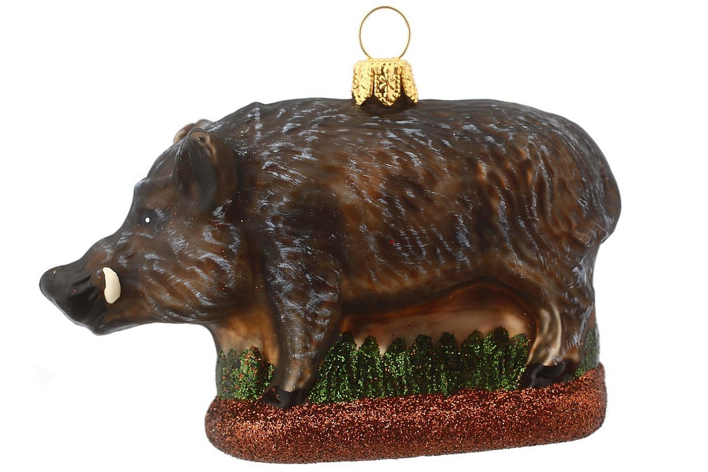 Hamburger Weihnachtskontor Christbaumschmuck Wildschwein, mundgeblasen - handdekoriert von Hamburger Weihnachtskontor