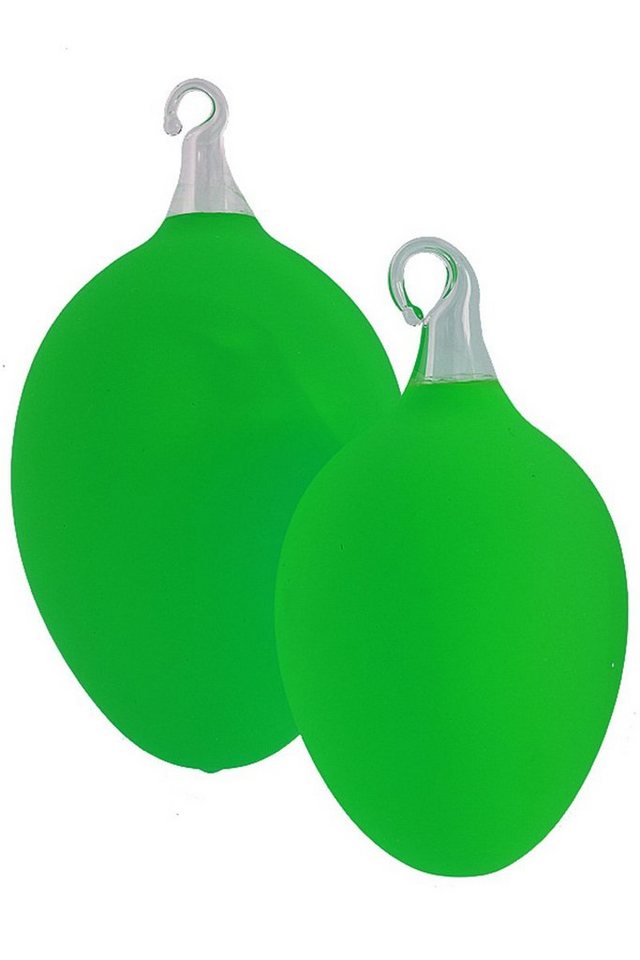 Hamburger Weihnachtskontor Osterei Osterei aus Glas in neongrün klein (1-tlg), mundgeblasen - handdekoriert von Hamburger Weihnachtskontor