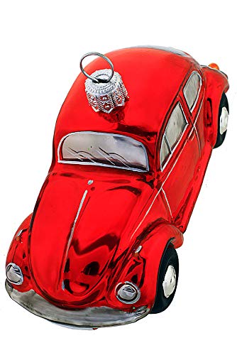 Hamburger Weihnachtskontor - Weihnachtsschmuck und Weihnachtskugeln -VW Käfer rot Official Licensed Produkt von Hamburger Weihnachtskontor