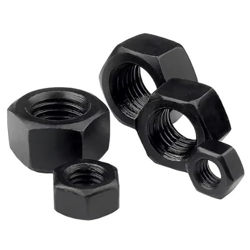 1 STÜCK/5 STÜCK/10 STÜCK/20 STÜCK/50 STÜCK Härte 8.8 Klasse Schwarzoxid-Kohlenstoffstahl Sechskantmuttern M2 M2.5 M3 M4 M5 M6 M8 M10 M12 M14 M16 M18 M20 M22 M24 M27(M2.5 (50pcs)) von Hameate