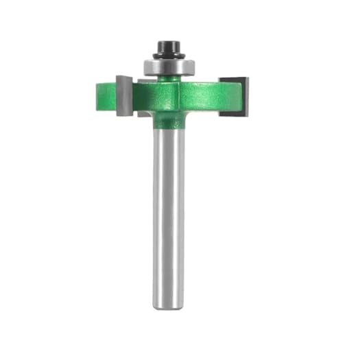 1 STÜCK 8 MM Schaft Grün 3 Hartmetall T-Typ Stoßfräser Mit Lager Z3 Falzfräser for Holzarbeiten Planfräser Schaftfräser(8x40x10) von Hameate