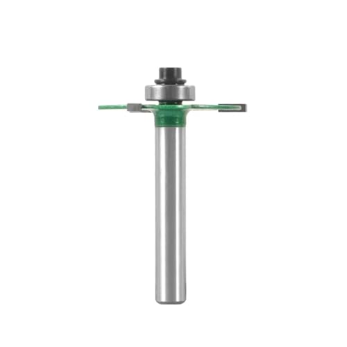 1 STÜCK 8 MM Schaft Grün 3 Hartmetall T-Typ Stoßfräser Mit Lager Z3 Falzfräser for Holzarbeiten Planfräser Schaftfräser(8x40x2) von Hameate