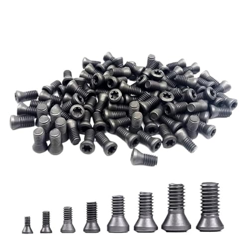 10 STÜCKE/50 STÜCKE M2 M2.5 M3 M3.5 M4 M5 M6 Einsatzschraube for Ersetzt Hartmetalleinsätze Drehwerkzeughalter(10pcs,M2x6mm) von Hameate