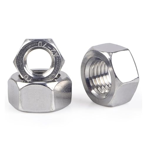 10PCS/20PCS/50PCS/100PCS M4 M5 M6 M8 M10 M12 M14 M16 304 Edelstahl Hex Hexagon Mutter(100pcs M5) von Hameate