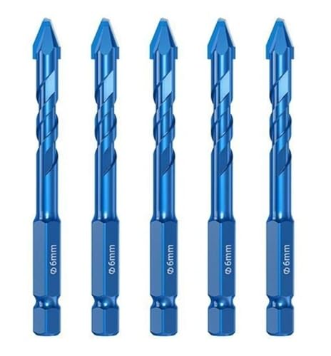 1PC/2PCS/3PCS/4PCS/5PCS/10PCS Exzentrische Spiralbohrer Bits Schrägkopf Exzentrische Glasfliesen Bohren Betonbohrer(5PCS 6MM) von Hameate