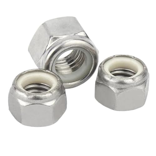 1PC/2PCS/3PCS/5PCS1/10PCS/25PCS 1/4 5/16 3/8 7/16 3/4-16 304 Edelstahl Sechskant-Nyloneinsatz-Kontermutter Selbstsichernde Nylock-Kontermutter(10pcs 5/16-24) von Hameate