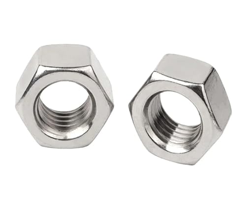 1PC/2PCS/5PCS/10PCS/25PCS/50PCS/100PCS 304 Edelstahl Hex Hexagon Mutter Schraube Bolzen(M1 (100pcs)) von Hameate