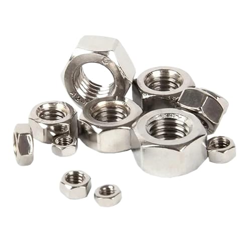 1PC/2PCS/5PCS/10PCS/25PCS/50PCS/100PCS Muttern Hex Mutter 304 Edelstahl(M1.6 x 100Pcs) von Hameate