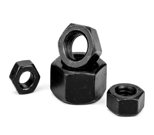 1PC/2PCS/5PCS/10PCS/25PCS/50PCS/55PCS Schwarze Sechskantmuttern aus Kohlenstoffstahl(M27 1pc) von Hameate
