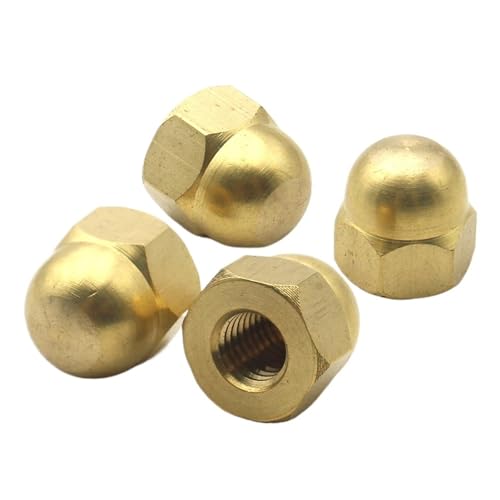 1PC/2PCS/5PCS/10PCS/25PCS Abdeckung Halbkreis Hutmutter M3 M4 M5 M6 M8 M10 M12 M14 M16 M18 M20 Dekorativer Kuppelkopfschutz Messing-Hutmuttern(M4 (25pcs)) von Hameate