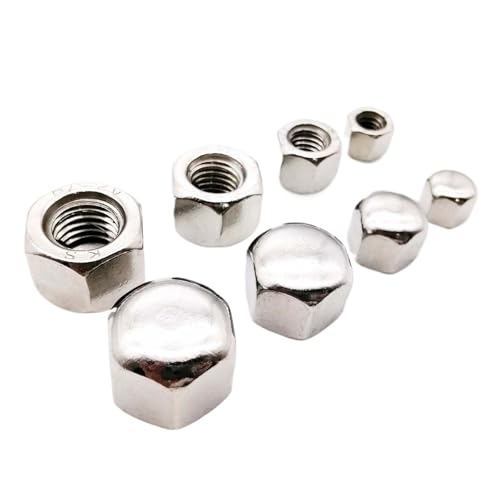 1PC/2PCS/5PCS/10PCS 304 Edelstahl Hex Hexagon Decor Kurze Niedrige Abdeckung Kappe acorn Mutter for M3 M4 M5 M6 M8 M10 M12 M14 M16 Schraube Bolzen(5pcs M8) von Hameate