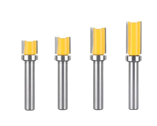 1PC/3PCS/4PCS 8MM Schaft 12MM 12,7MM 14MM Muster Bit Router Bit hartmetall Holzbearbeitung Fräser for Holz Bit Planfräser Schaftfräser(8x12.7 4pcs) von Hameate