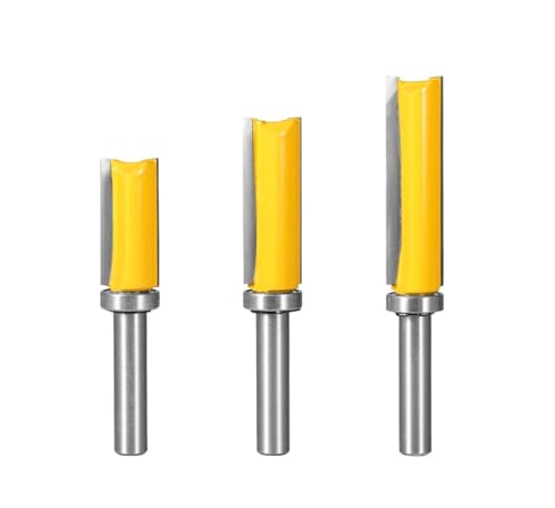 1PC/3PCS/4PCS 8MM Schaft 12MM 12,7MM 14MM Muster Bit Router Bit hartmetall Holzbearbeitung Fräser for Holz Bit Planfräser Schaftfräser(8x14 3pcs) von Hameate