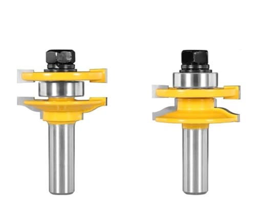 1PC/3PCS Stile & Rail Bit Router Bit Cove 1-3/4 Hartmetall Woodeorking Fräser for Holz Ende Mühle(12.7x44.5) von Hameate