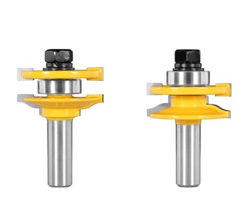1PC/3PCS Stile & Rail Bit Router Bit Cove 1-3/4 Hartmetall Woodeorking Fräser for Holz Ende Mühle(12x44.5) von Hameate