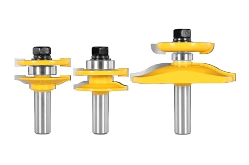 1PC/3PCS Stile & Rail Bit Router Bit Cove 1-3/4 Hartmetall Woodeorking Fräser for Holz Ende Mühle(3pcs 12mm shank) von Hameate