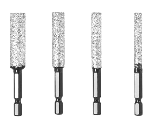 1PC/4PCS Bohren und Schleifen Sechskantschaft Diamantbohrer Lochsäge for trockene Keramikfliesen Marmor Granit und Porzellan(6-8-10-12mm) von Hameate