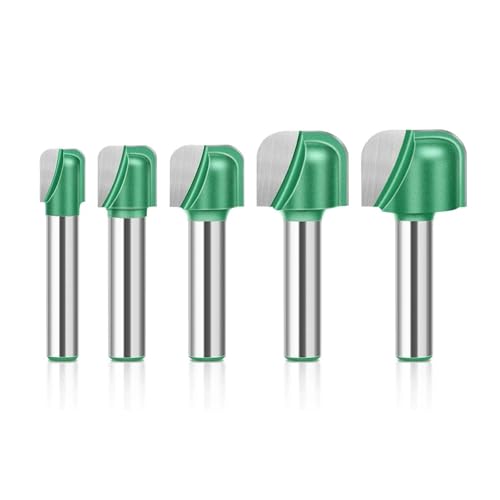 1PC/5PCS 8mm Schaftdurchmesser Schüssel Tablett Router Bit Rundkopffräser mit Radiuskernkasten for die Holzbearbeitung CNC(5Pcs 8mm Shank) von Hameate